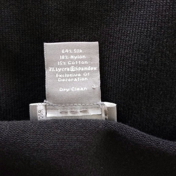 Ann Taylor Black Silk Blend Ruffled Knit Cardigan Sweater - Picture 11 of 11